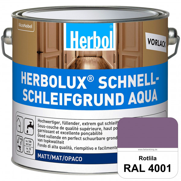 Schnellschleifgrund Aqua (RAL 4001 Rotlila) wasserverdünnbarer Vorlack mit hervorragender Schleifbar