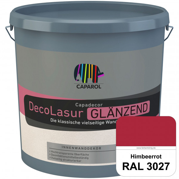 Capadecor DecoLasur Glänzend (RAL 3027 Himbeerrot) Glänzende Lasurfarbe auf Dispersionsbasis (innen)