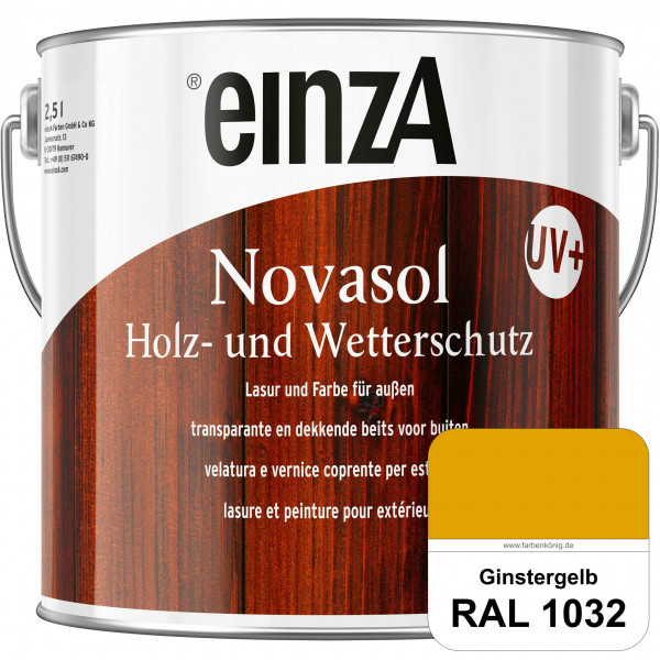 einzA Novasol HW Farbe (RAL 1032 Ginstergelb) Deckender Wetterschutz für außen