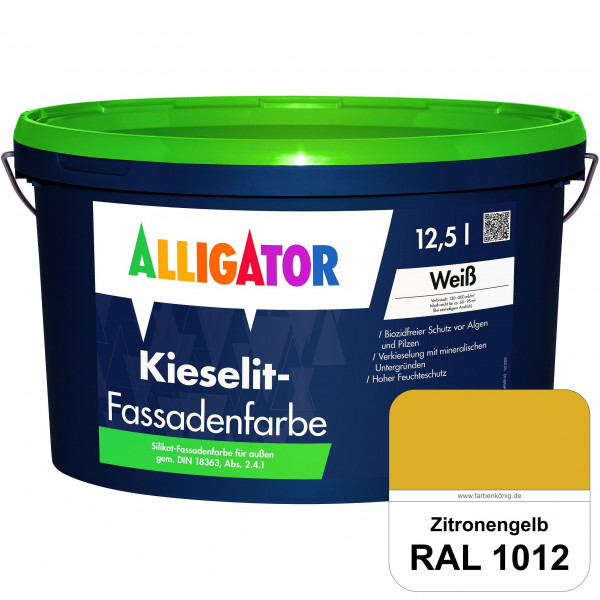 Kieselit-Fassadenfarbe (RAL 1012 Zitronengelb)