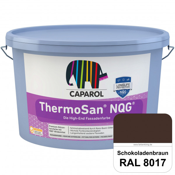 ThermoSan NQG (RAL 8017 Schokoladenbraun) schmutzabweisende Siliconharz Fassadenfarbe mit Algen- und