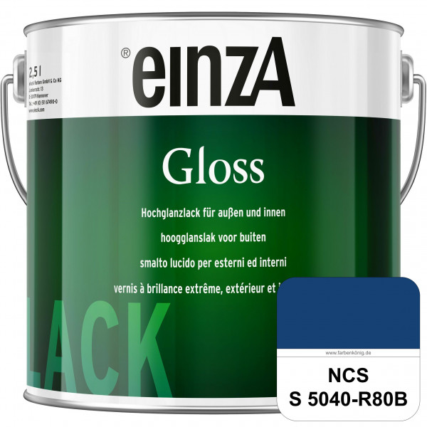 einzA Gloss (NCS S 5040-R80B) Hochwertiger Alkydharzlack in Premium-Qualität, hochglänzend.