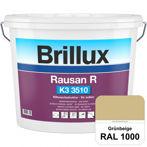 Rausan R K3 3510 (RAL 1000 Grünbeige) Organisch gebundener Rillenputz für wetterbeständige Oberfläch