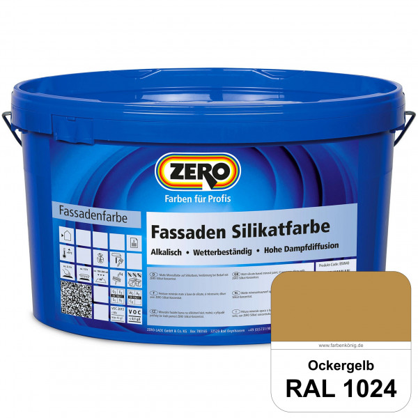 Fassaden Silikatfarbe (RAL 1024 Ockergelb)