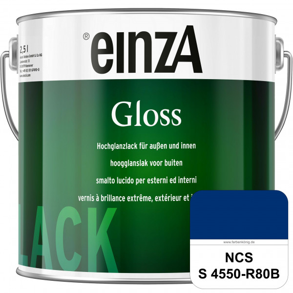 einzA Gloss (NCS S 4550-R80B) Hochwertiger Alkydharzlack in Premium-Qualität, hochglänzend.