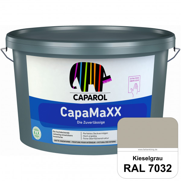 CapaMaXX (RAL 7032 Kieselgrau) tuchmatte Innenfarbe mit hohem Deckvermögen und Ergiebigkeit