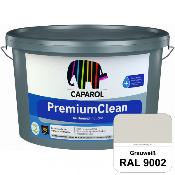 PremiumClean (RAL 9002 Grauweiß) Hoch reinigungsfähige Farbe für beanspruchte Flächen (innen)