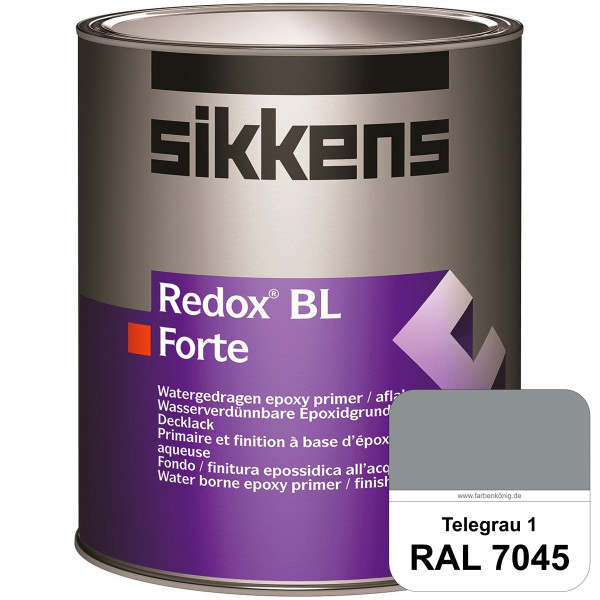 Redox BL Forte (RAL 7045 Telegrau 1) seidenmatte & wasserbasierte 2-K-Epoxidharzlack (innen)