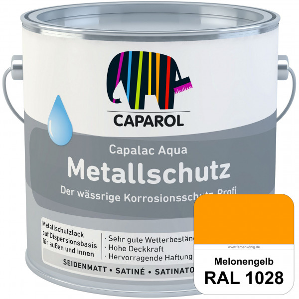 Capalac Aqua Metallschutz (RAL 1028 Melonengelb) wasserbasierter Korrosionsschutz für Stahl & verzin
