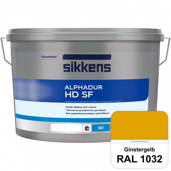 Alphadur HD SF (RAL 1032 Ginstergelb) matte hochdeckende waschbeständige Innenwandfarbe