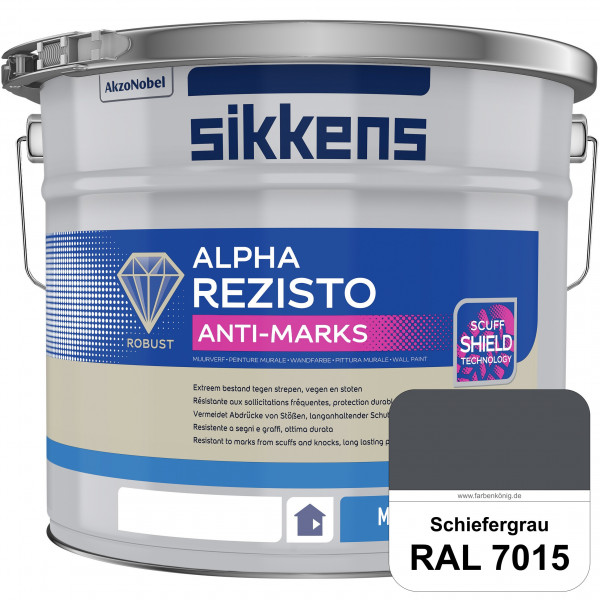 Alpha Rezisto Anti-Marks (RAL 7015 Schiefergrau) Extrem widerstandsfähige Innenwandfarbe