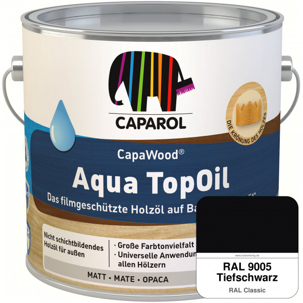 CapaWood® AquaTopOil (RAL 9005 Tiefschwarz)
