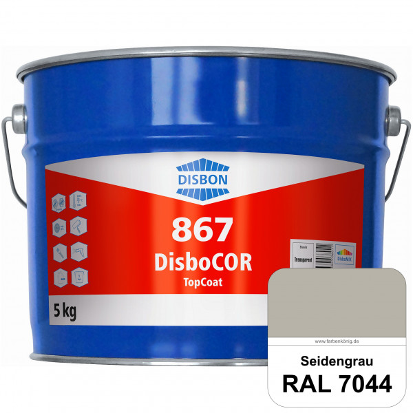 DisboCOR 867 TopCoat (RAL 7044 Seidengrau) Anwendungsfreundliche Korrosionsschutz-Deckbeschichtung m