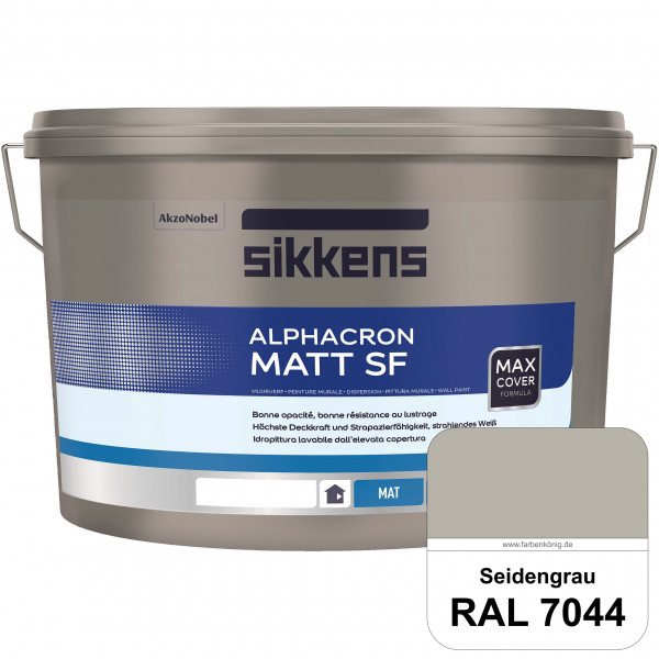 Alphacron Matt SF (RAL 7044 Seidengrau) stumpfmatte & hochwertige Premium-Wandfarbe (innen)