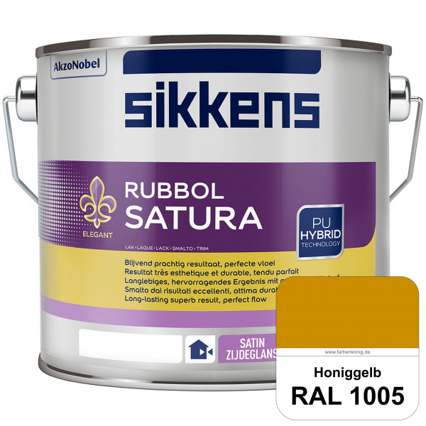 Rubbol Satura (RAL 1005 Honiggelb) seidenglänzender Lack (lösemittelhaltig) innen & außen