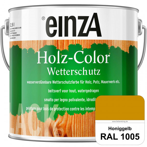 einzA Holz-Color (RAL 1005 Honiggelb) Wetterschutzfarbe für außen