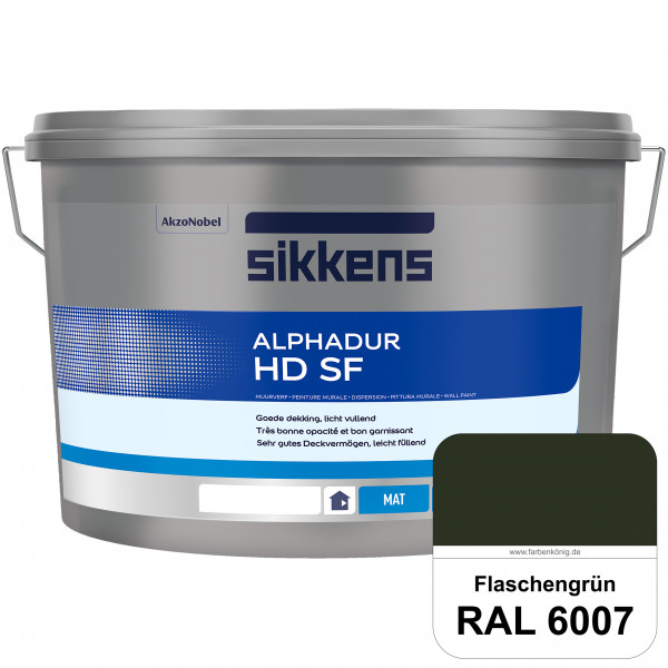 Alphadur HD SF (RAL 6007 Flaschengrün) matte hochdeckende waschbeständige Innenwandfarbe