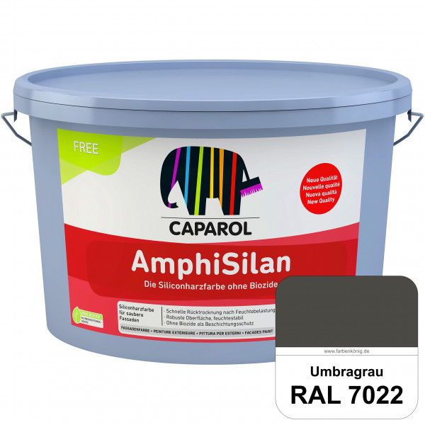 AmphiSilan FREE (RAL 7022 Umbragrau) Mineralmatte Fassadenfarbe in spezieller Siliconharz-Bindemitte