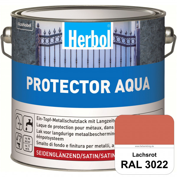 Protector Aqua (RAL 3022 Lachsrot) Lack für Eisen, Stahl und NE-Metalle (Innen&Außen)