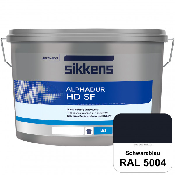 Alphadur HD SF (RAL 5004 Schwarzblau) matte hochdeckende waschbeständige Innenwandfarbe