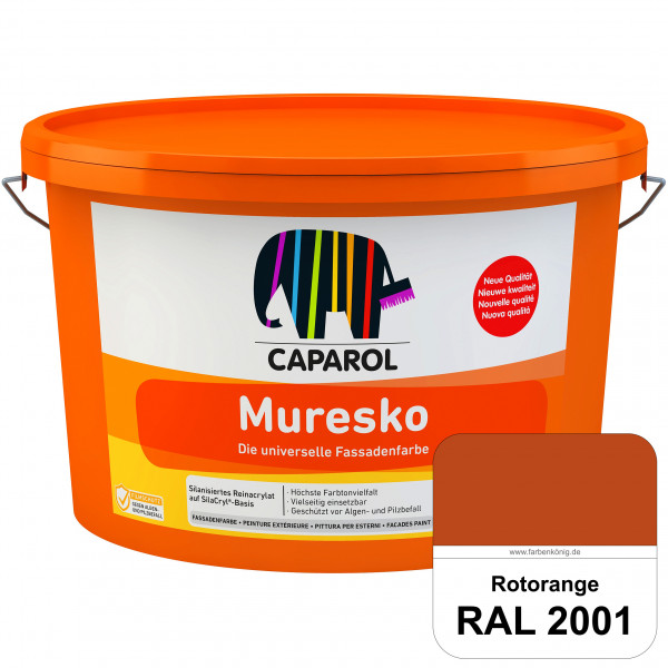 Muresko (RAL 2001 Rotorange) Silanisierte Reinacrylat-Fassadenfarbe auf SilaCryl®-Basis