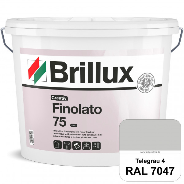 Creativ Finolato 75 (RAL 7047 Telegrau 4) Verarbeitungsfertige, quarzgefüllte Dispersionsfarbe für d