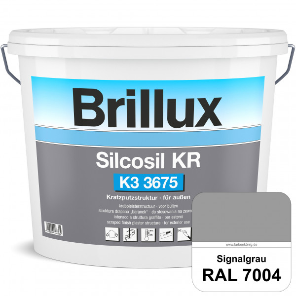 Silcosil KR K3 3675 mit Protect (RAL 7004 Signalgrau) siliconverstärkter Dekorputz, Kratzputzstruktu