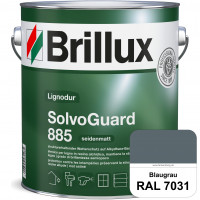 SolvoGuard 885 (RAL 7031 Blaugrau) deckende oder lasierende seidenmatte Alkydharz-Holzfarbe für auße