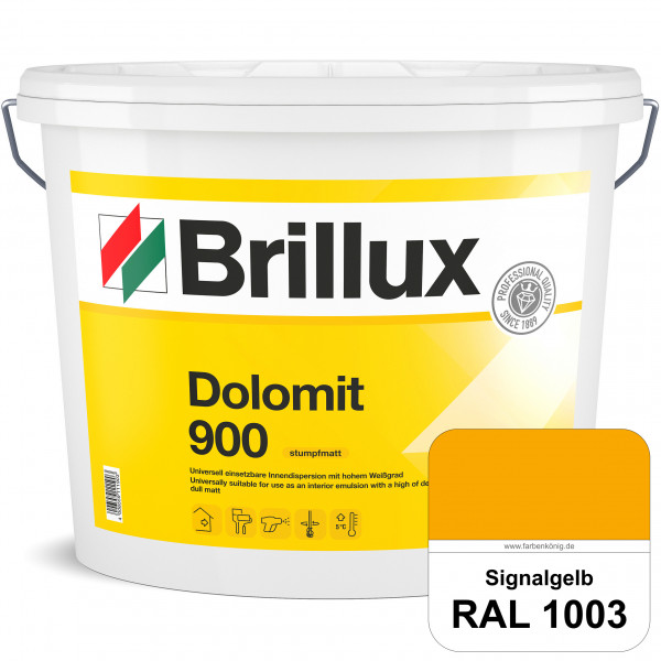 Dolomit 900 (RAL 1003 Signalgelb) stumpfmatte Innen-Dispersionsfarbe mit gutem Deckvermögen
