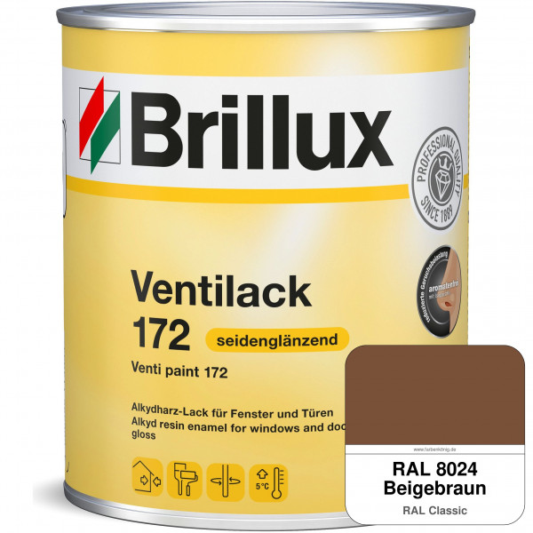 Ventilack Seidenglanz 172 (RAL 8024 Beigebraun)