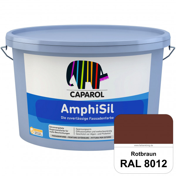 Amphisil (RAL 8012 Rotbraun) Siloxanverstärkte matte Fassadenfarbe mit Silikatcharakter