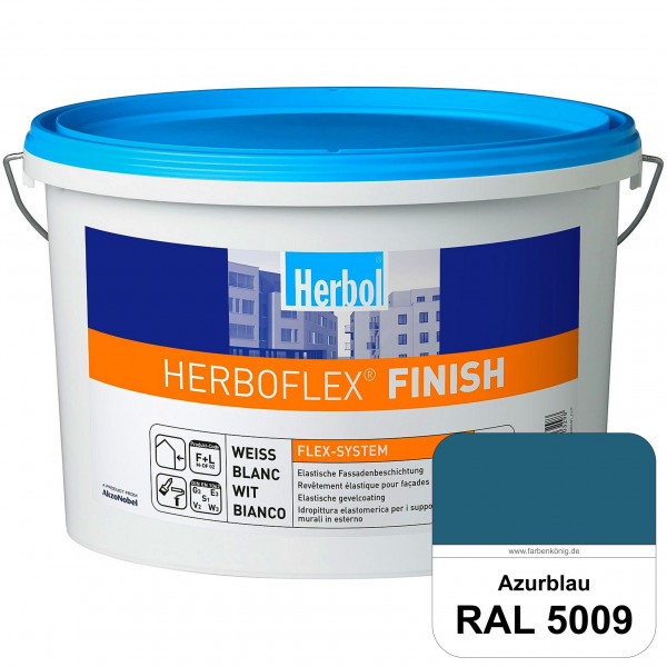 Herboflex Finish Matt (RAL 5009 Azurblau) Matte, systemgerechte Fassadenfarbe zur Risssanierung