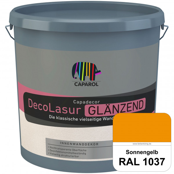 Capadecor DecoLasur Glänzend (RAL 1037 Sonnengelb) Glänzende Lasurfarbe auf Dispersionsbasis (innen)