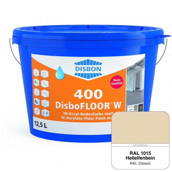 DisboFLOOR W 400 1K-Acryl-Bodenfarbe (RAL 1015 Hellelfenbein)