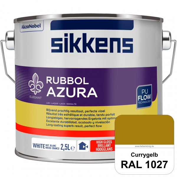 Rubbol Azura (RAL 1027 Currygelb) hochglänzender Lack (löselmittelhaltig) innen & außen