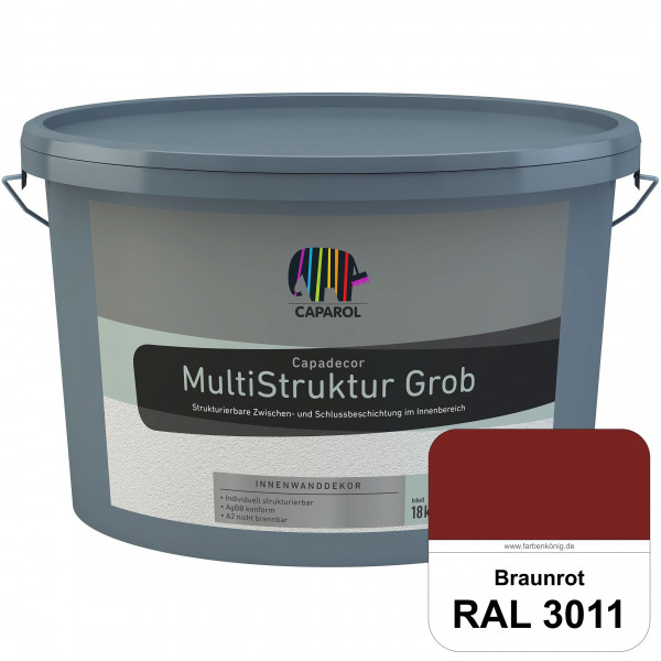 Capadecor MultiStruktur grob (RAL 3011 Braunrot) quarzgefüllte Zwischen- und Schlußbeschichtung in g