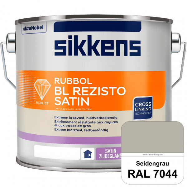 Rubbol BL Rezisto Satin (RAL 7044 Seidengrau) seidenglänzender und strapazierfähiger Lack (wasserbas