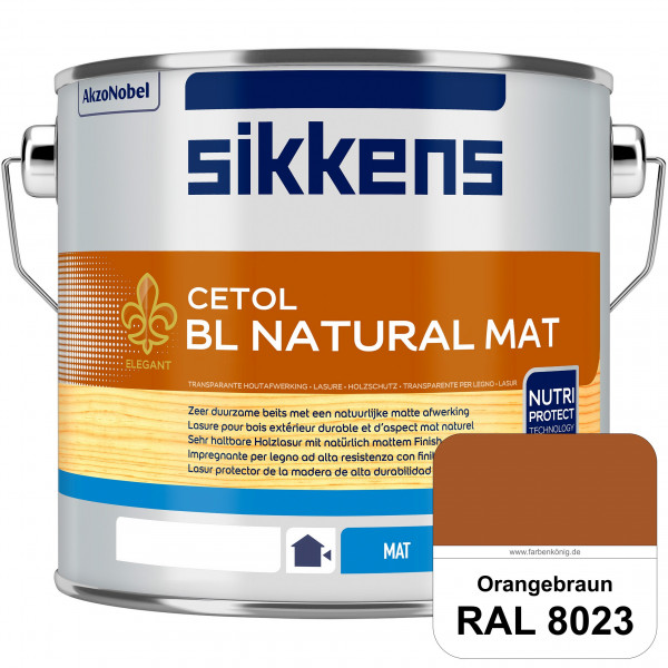 Cetol BL Natural Mat (RAL 8023 Orangebraun) Matte, wasserverdünnnbare Dünnschichtlasur