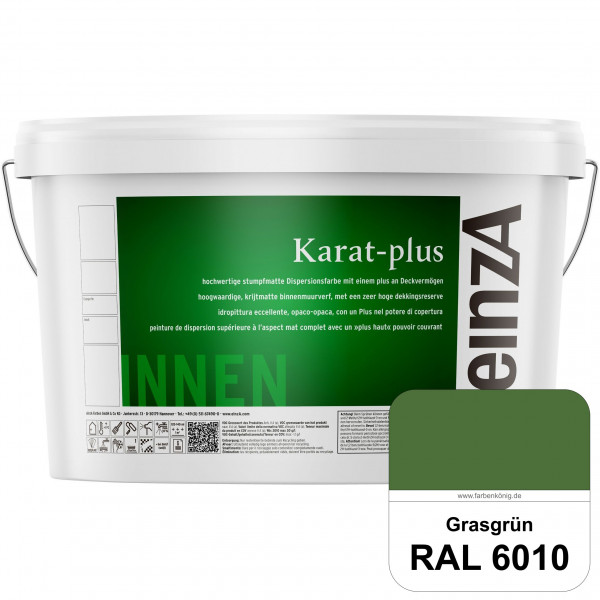 einzA Karat-plus (RAL 6010 Grasgrün) Innenwandfarbe mit herausragenden Produkteigenschaften