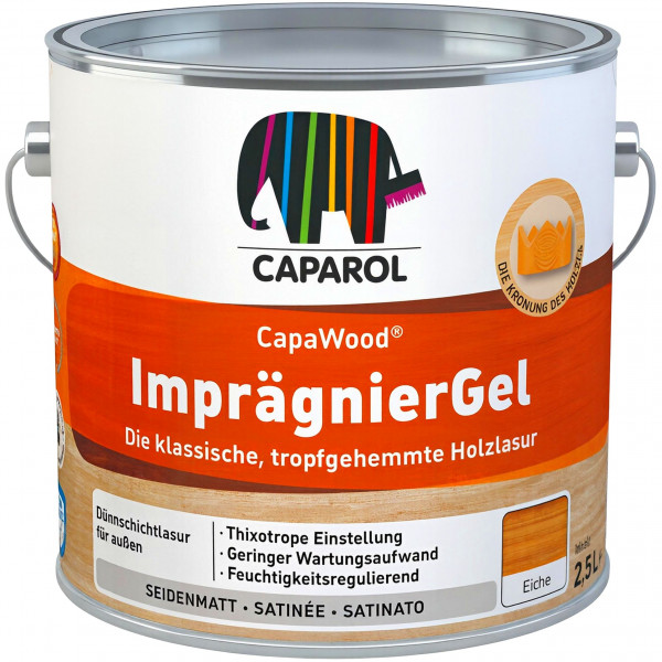 CapaWood® ImprägnierGel (B-Ware) - 2,5 Liter (Eiche)