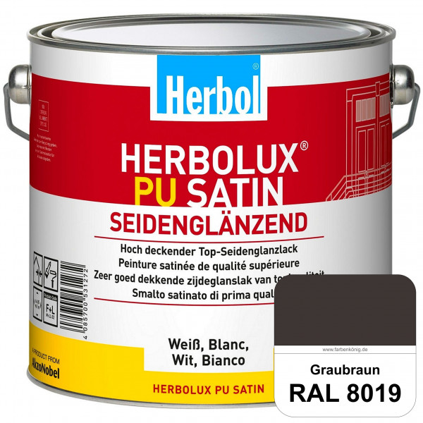 Herbolux PU Satin (RAL 8019 Graubraun) Top-PU-Seidenglanzlack (Innen & Außen)