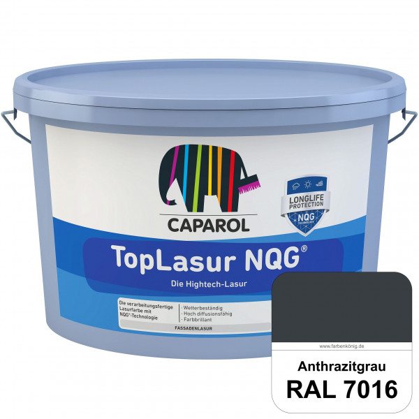 TopLasur NQG® (RAL 7016 Anthrazitgrau) Verarbeitungsfertige Lasur auf Basis der Nano-Quarz-Gitter Te