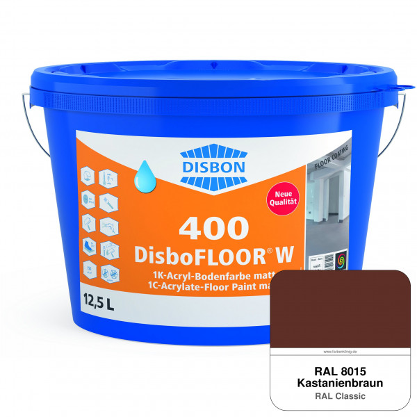DisboFLOOR W 400 1K-Acryl-Bodenfarbe (RAL 8015 Kastanienbraun)