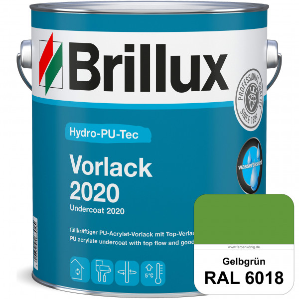 Hydro-PU-Tec Vorlack 2020 (RAL 6018 Gelbgrün) hochwertiger Vorlack für grundierte bzw. gespachtelten