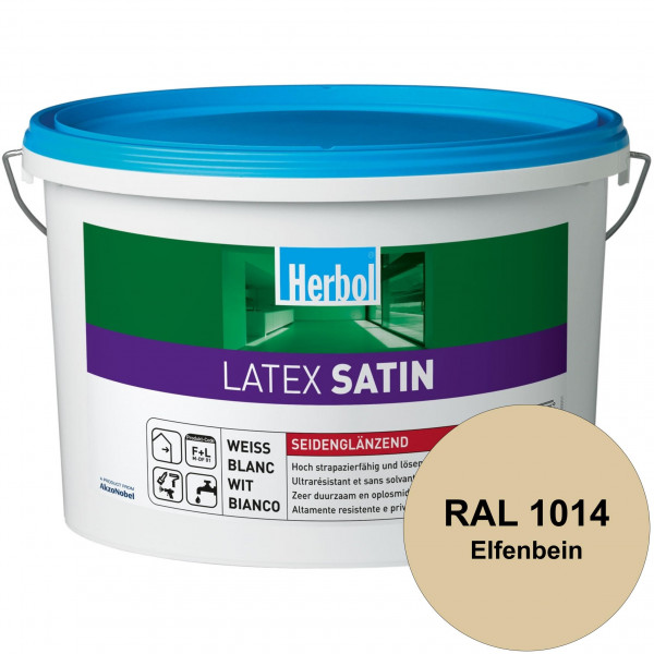 Latex Satin (RAL 1014 Elfenbein) Seidenglänzende Latexfarbe mit hoher Strapazierfähigkeit