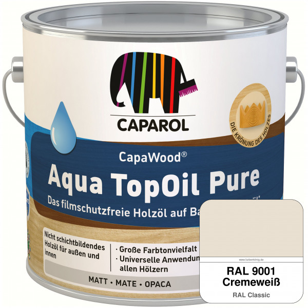 CapaWood® AquaTopOil Pure (RAL 9001 Cremeweiß) - ersetzt CapaGreen Holz-Öl Aqua