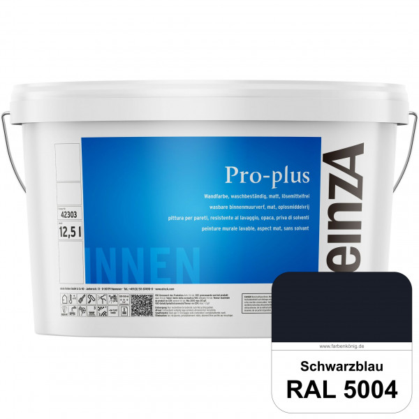 einzA Pro-plus (RAL 5004 Schwarzblau) Lösemittelfreie waschbeständige Kunststoff-Dispersionsfarbe