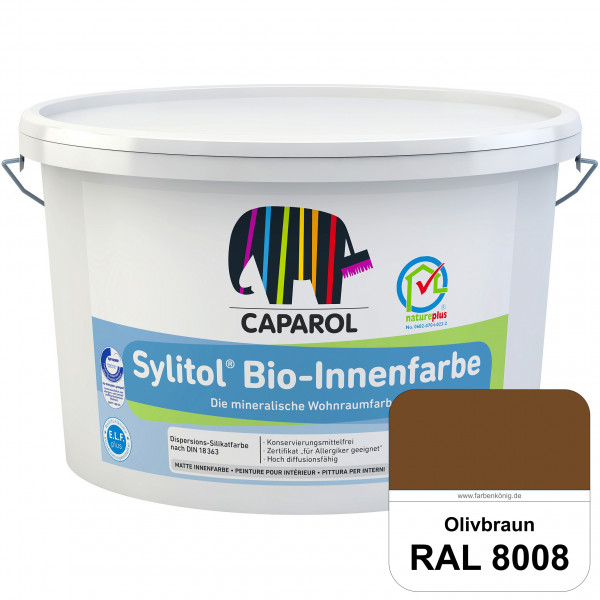 Sylitol® Bio-Innenfarbe (RAL 8008 Olivbraun) Innenfarbe auf Silikatbasis  für Allergiker