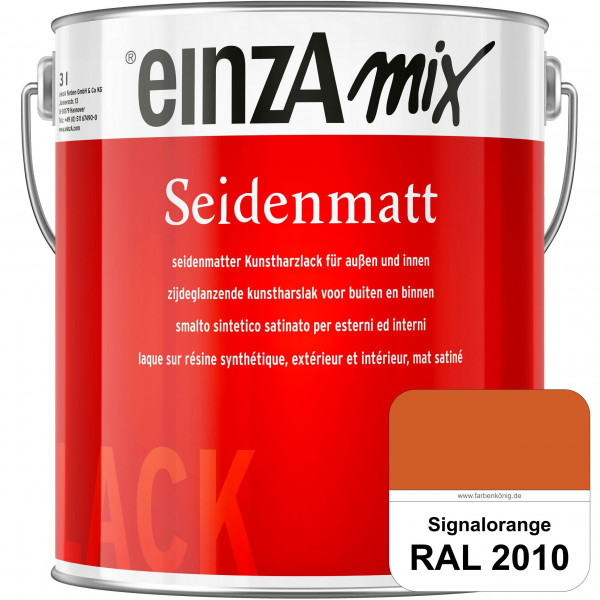 einzA Seidenmatt (RAL 2010 Signalorange) Lösemittelhaltiger Seidenmattlack