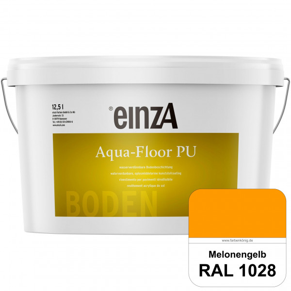 einzA Aqua-Floor PU (RAL 1028 Melonengelb) seidenglänzender Acryl-PU-Bodenbeschichtung